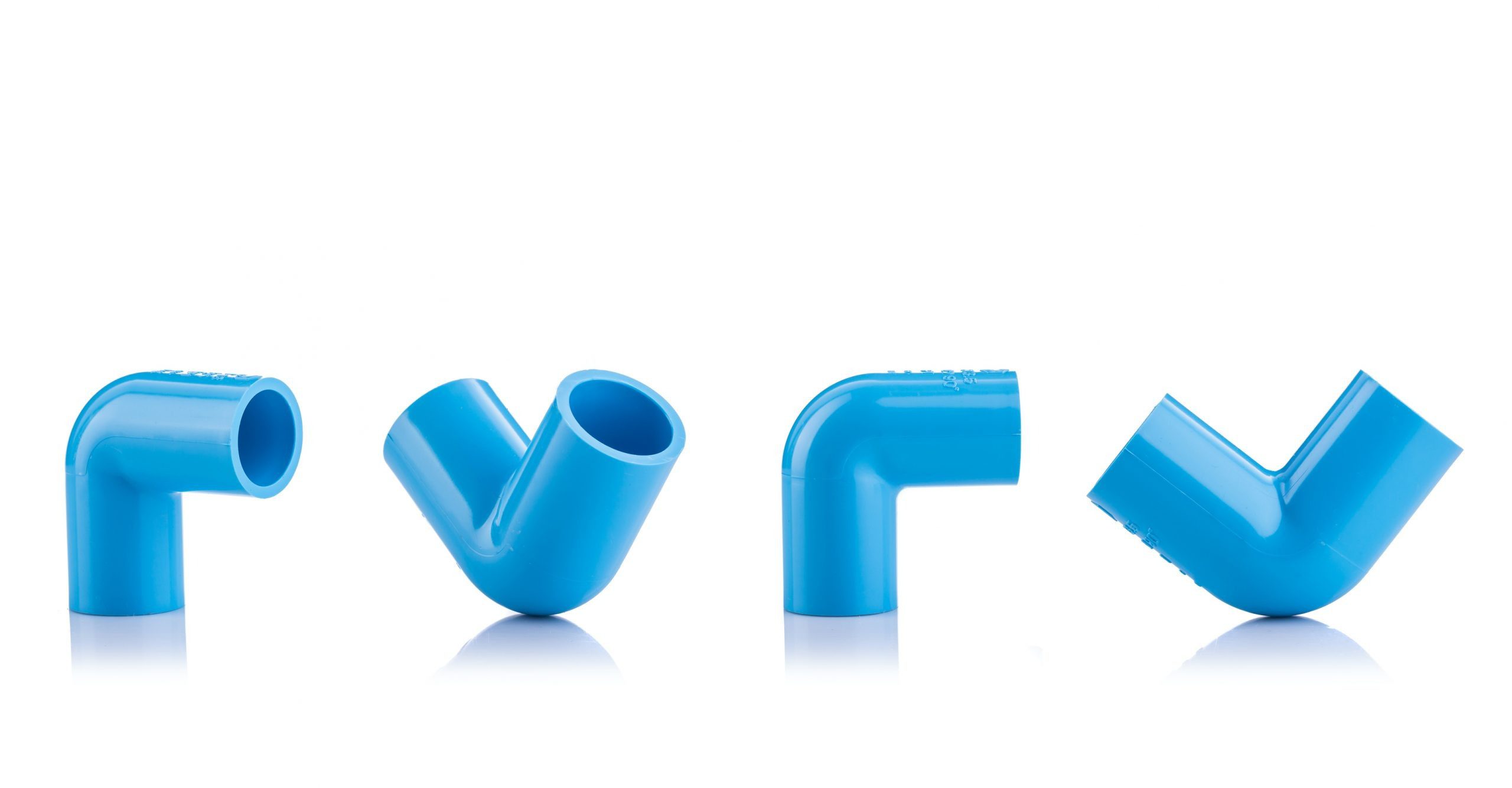 Plastic moulded blue tubes