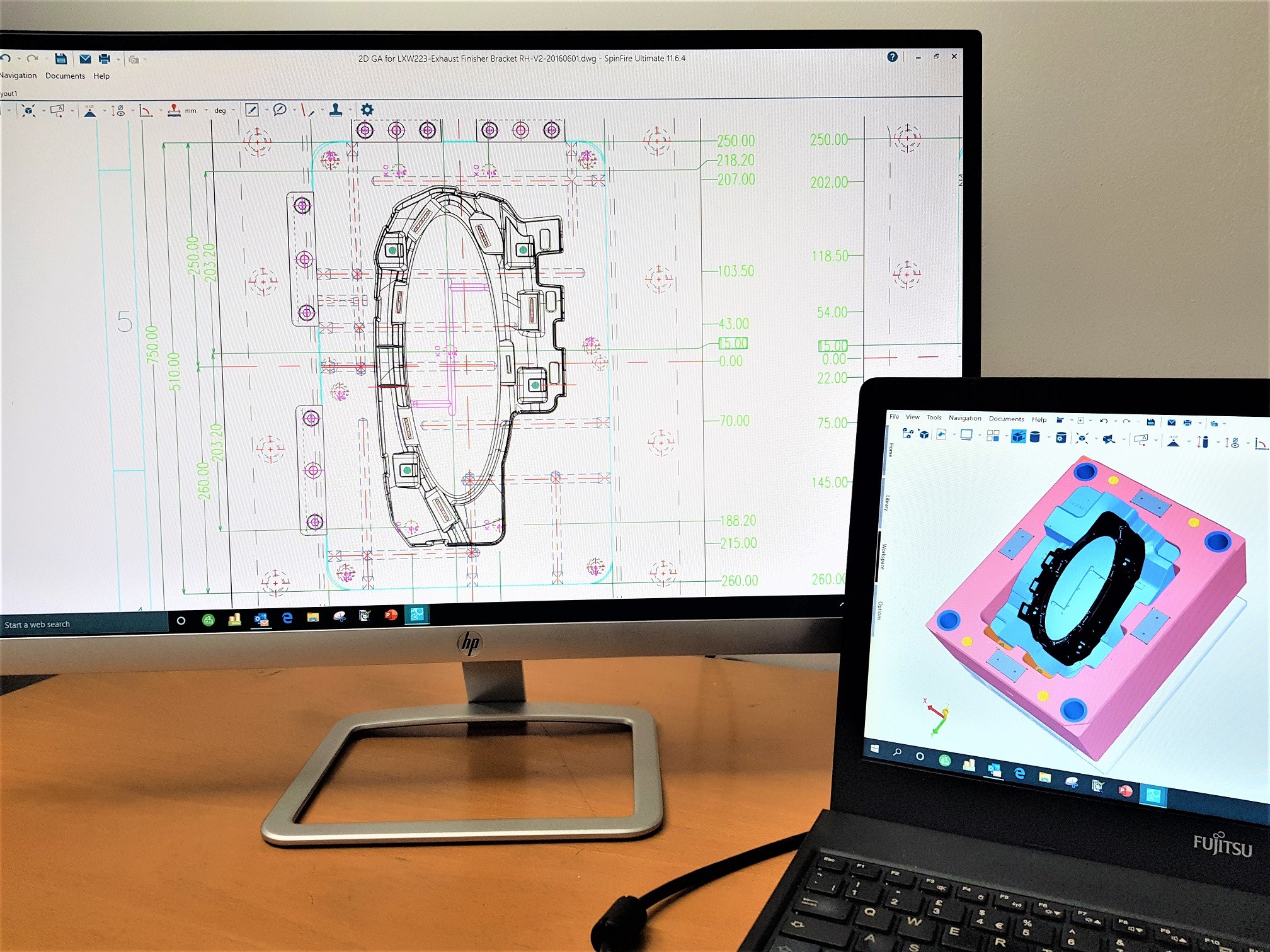 Injection mould tool CAD drawing