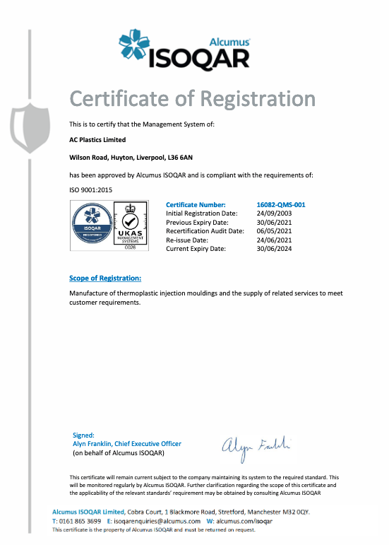 ISO 9001:2015 certificate