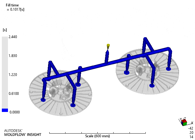 Mould flow analysis example